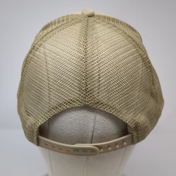 Dog Portrait Snapback Rope Trucker Hat Beige One Size Mesh Back Otto - Picture 6 of 9